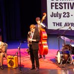 Musicians on a stage performing at the Southampton Film Festival